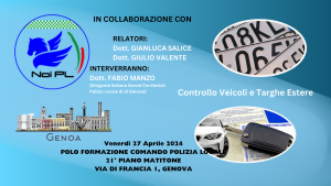 Corso Controllo Targhe e dei Veicoli Esteri